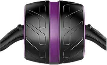 Roller Wheel Exercise Equipment Automatic Rebound Fitness Ab Roller No Noise Abdominal with Mat Workouts Wheels for Home Gym Equipment Exercise Machin Color Purple