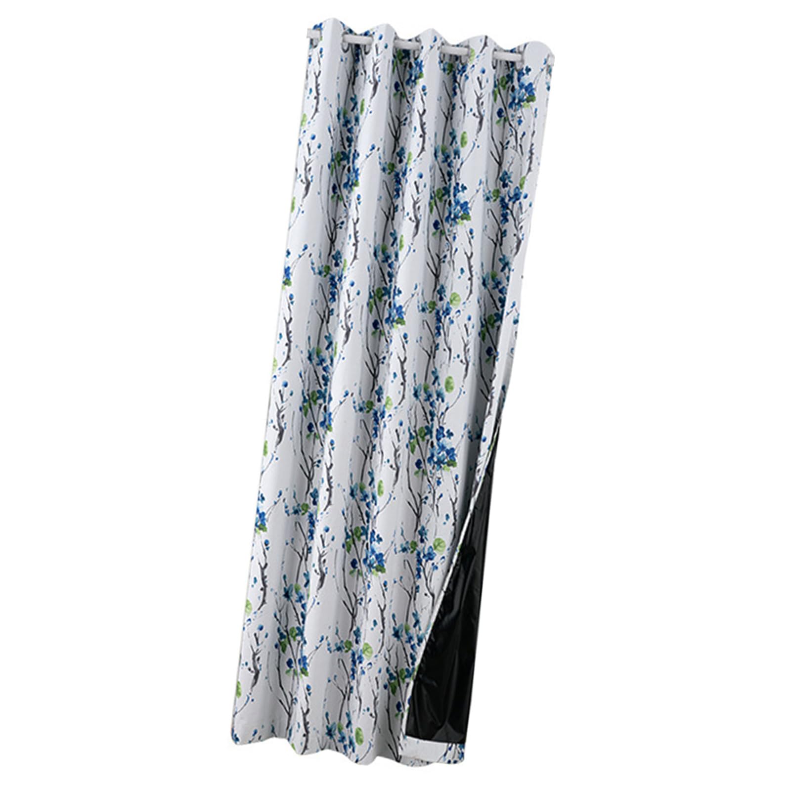 Jazuaiao Blackouts Curtain with Floral Print Grommets Top Light Blocking Thermal Darkening Window Drape for Bedroom and Living Room Light Blocking Curtain