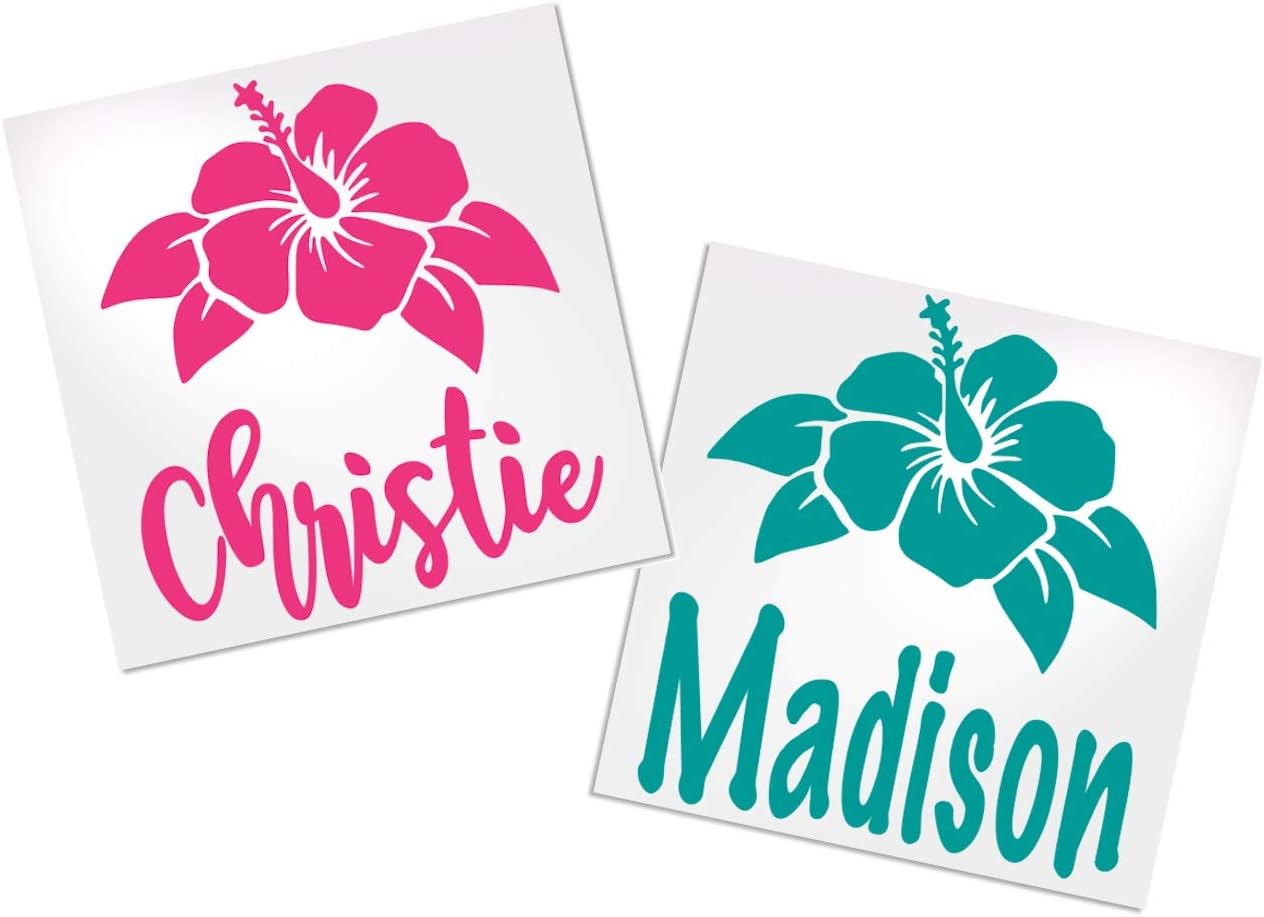 Decals by ADavis Personalized Floral Decal for Cup, Tumbler, Car, Laptop or Water