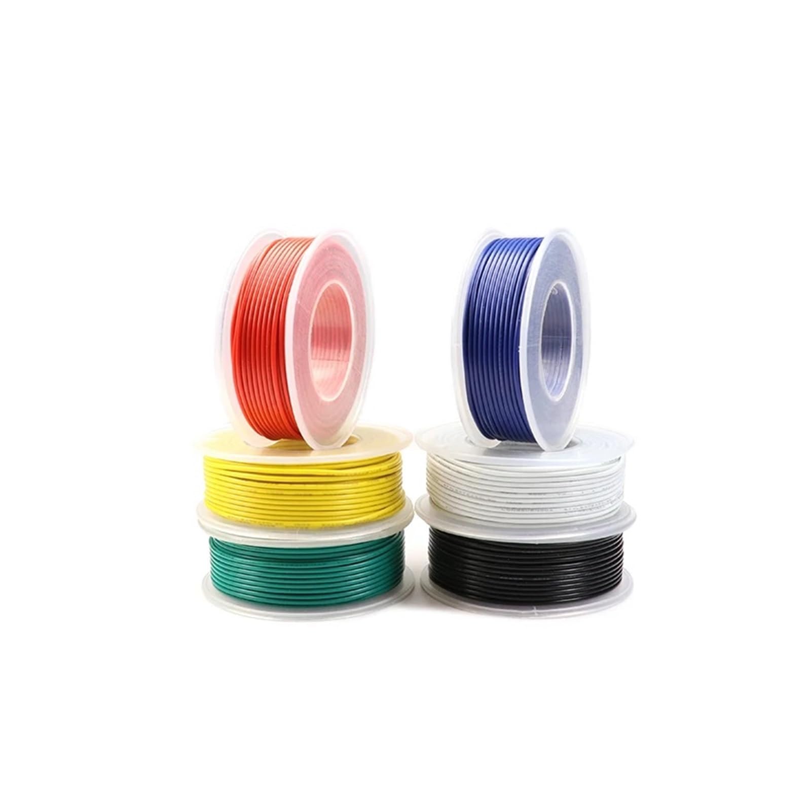 UL1007 Elektrodraht in Rolle 30/28/26/24/22/20/18/16AWG Spulendraht Beleuchtung 300V DIY LED-Lampenleitung PVC-verzinntes Kupferkabel(Green,5 Rolls,16AWG 4m per roll)