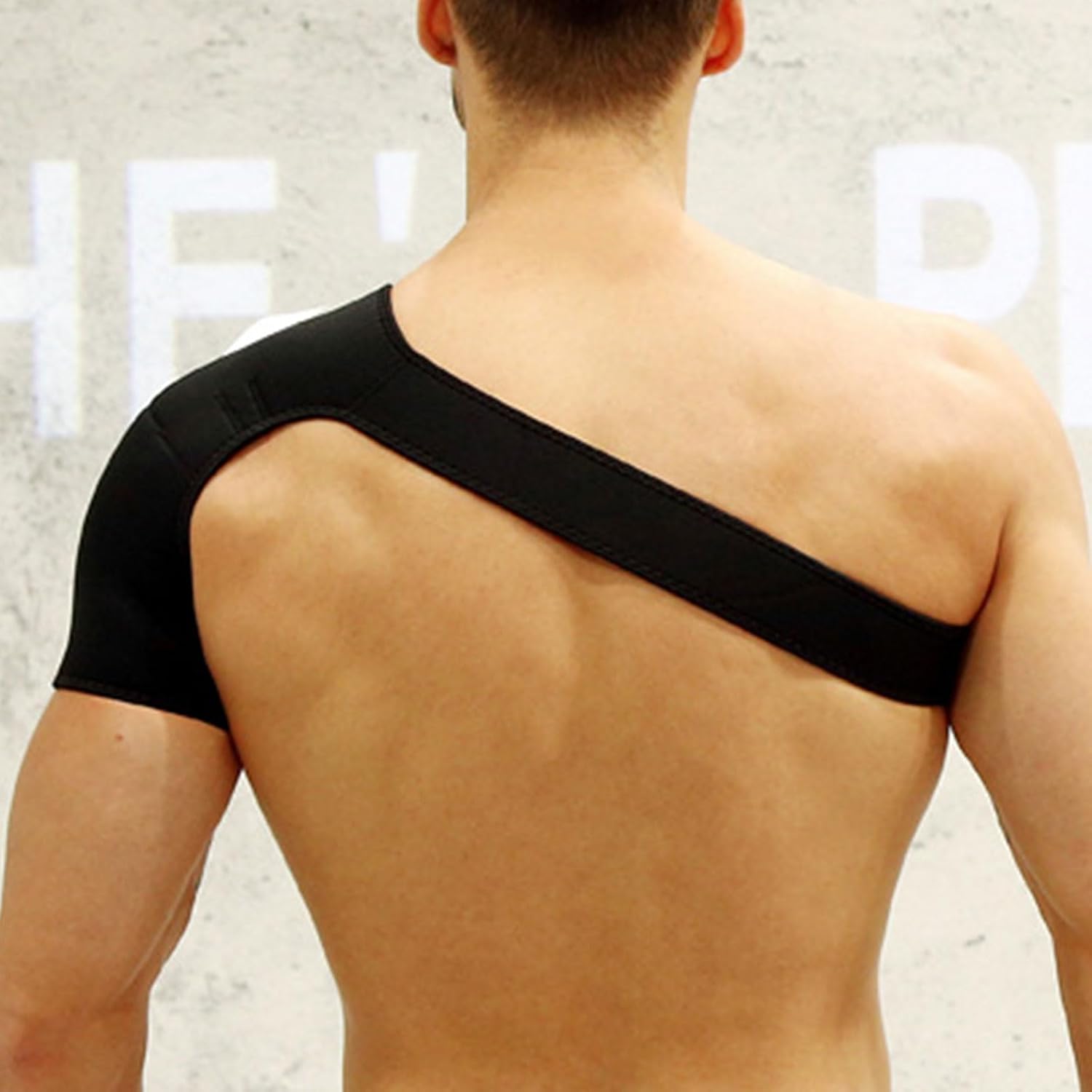 Sports Shoulder Brace Support and Compression Sleeve - Neoprene Shoulder Support for Men & Women - Elastic Sleeve Wrap for Torn Rotator Cuff Support,Tendonitis, Dislocation, Set of 2,Black