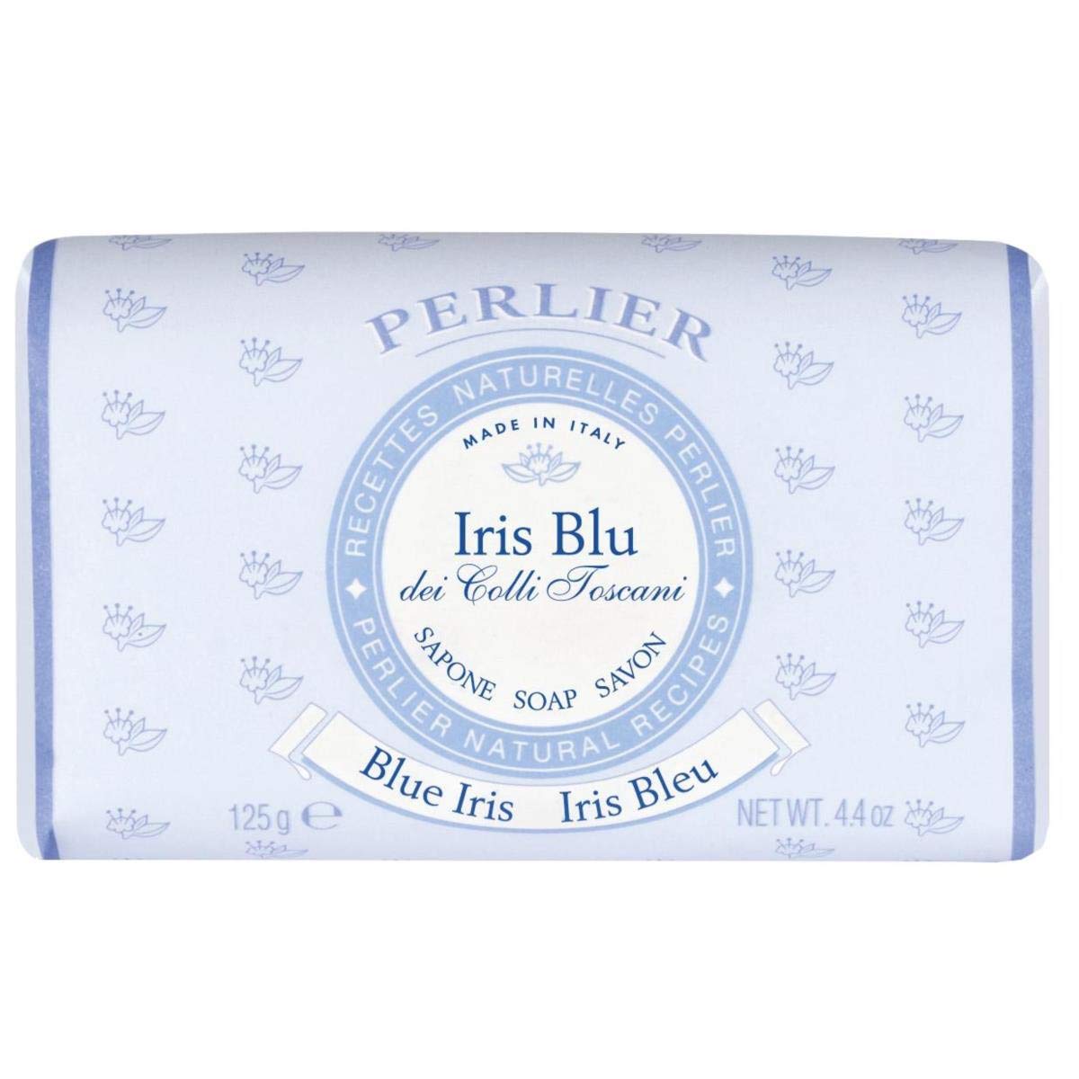 Perlier: "Iris Blu" Blue Iris Scented Soap 4.4 Ounce (125gr) Packages (Pack of 3) [ Italian Import ]