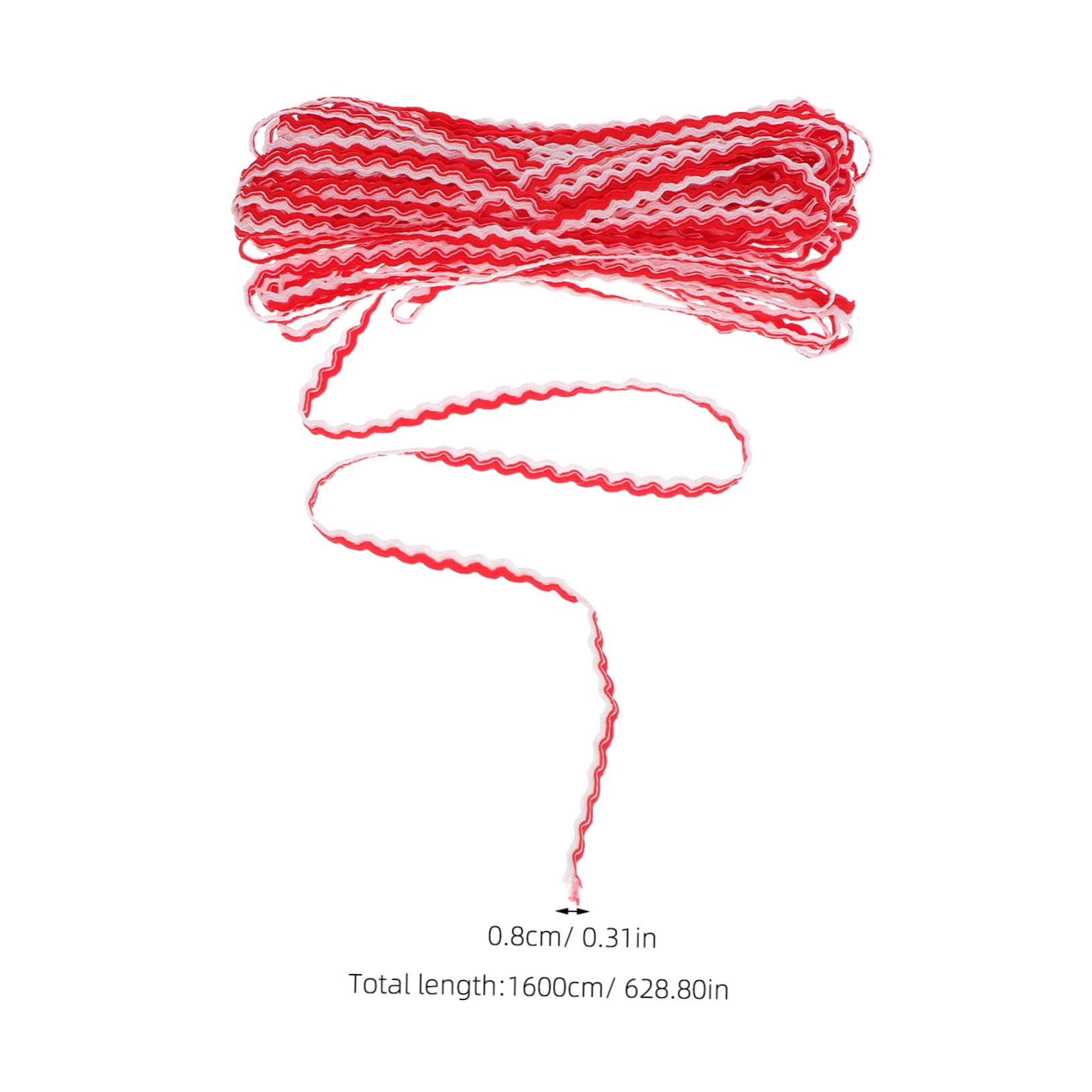 Uonlytech Wave Bending Trim for Sewing and Craft Projects Dual-Color Braided Edge Trim for Curtains Clothing and Upholstery Decorations