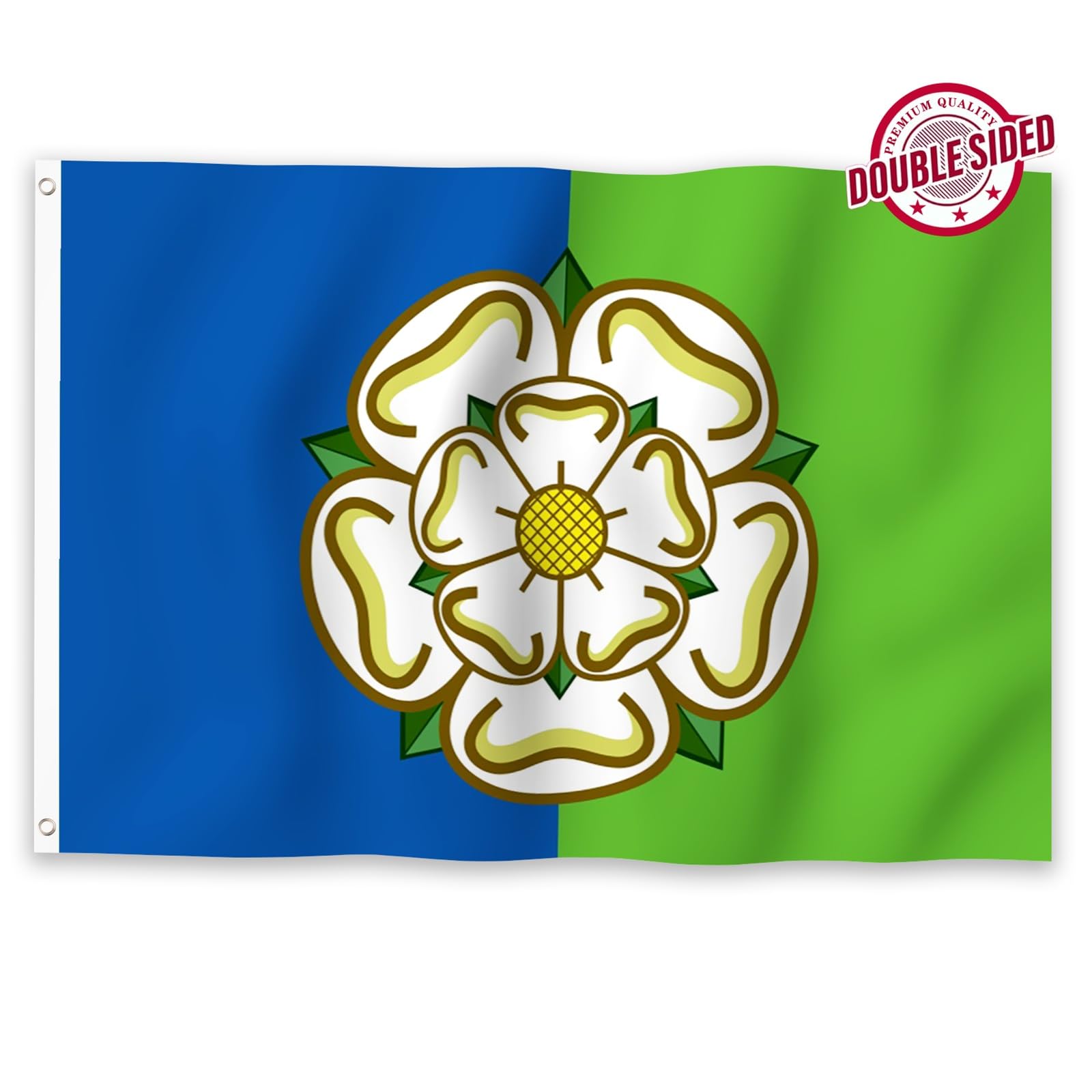 Aoihrraan Est Riding Of Yorkshire County Bandiera 180x300cm Doppio Lato Inghilterra Calcio Sport Bandiere Feste Esterne Giardino Casa Porch Party Decor Bandiere Con 2 Robusti Grommets