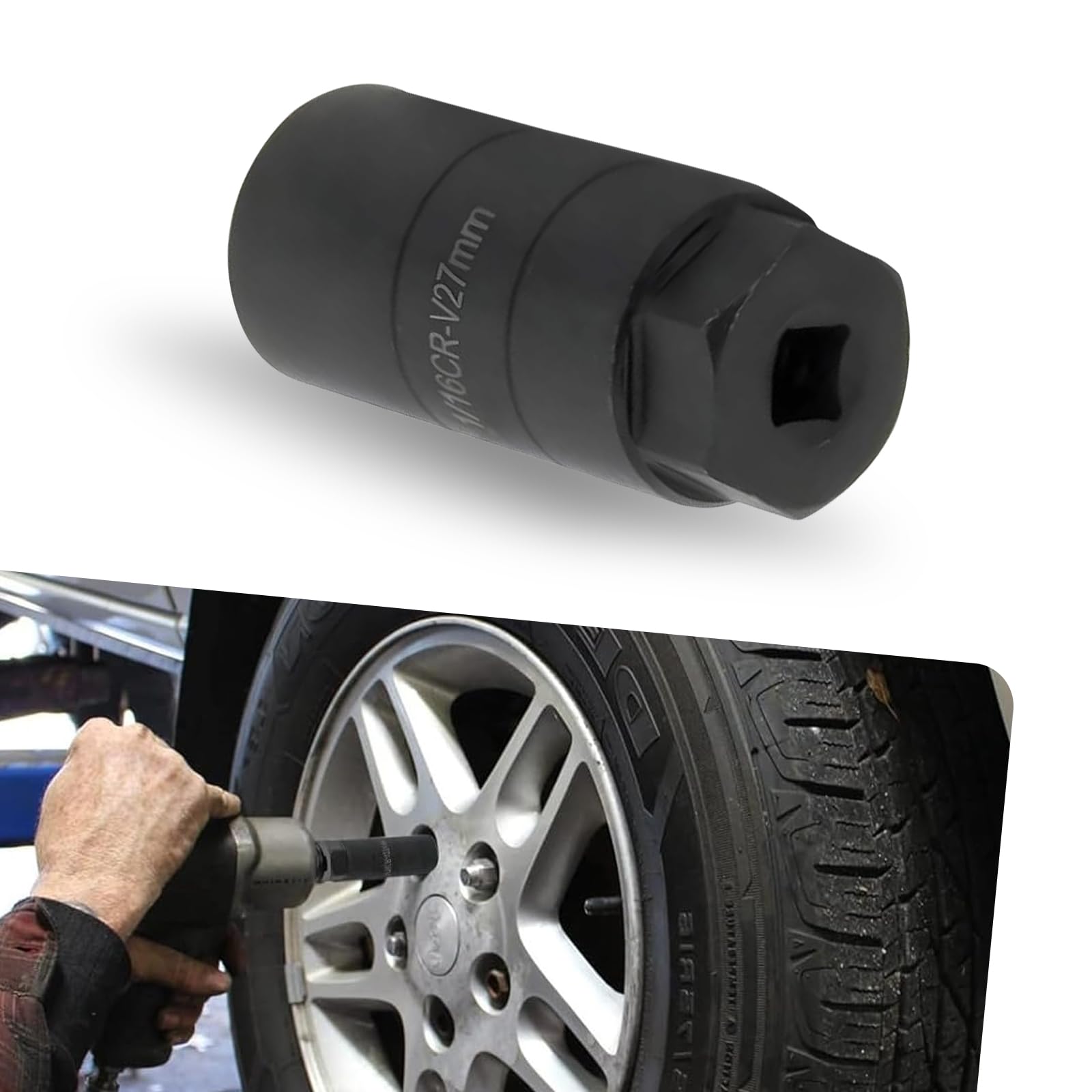 Pack-1 Automobile Oil Pressure Switch Socket, 3/8" Driver Deep Design Oil Pressure Sending Socket, 3" Oil Pressure Sending Unit Fit 1" and 1 1/16" Switches, Universal for Cars (Black)