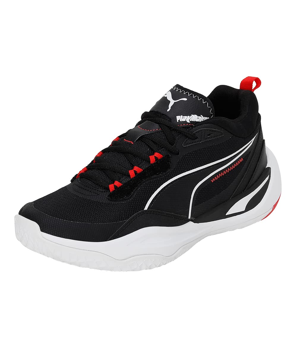 Puma Unisex-Adult Playmaker Jet Black-Jet Black-White-High Risk Red Sneaker - 8 UK (38584101) (B09LC9P5SD) Amazon Price History, Amazon Price Tracker