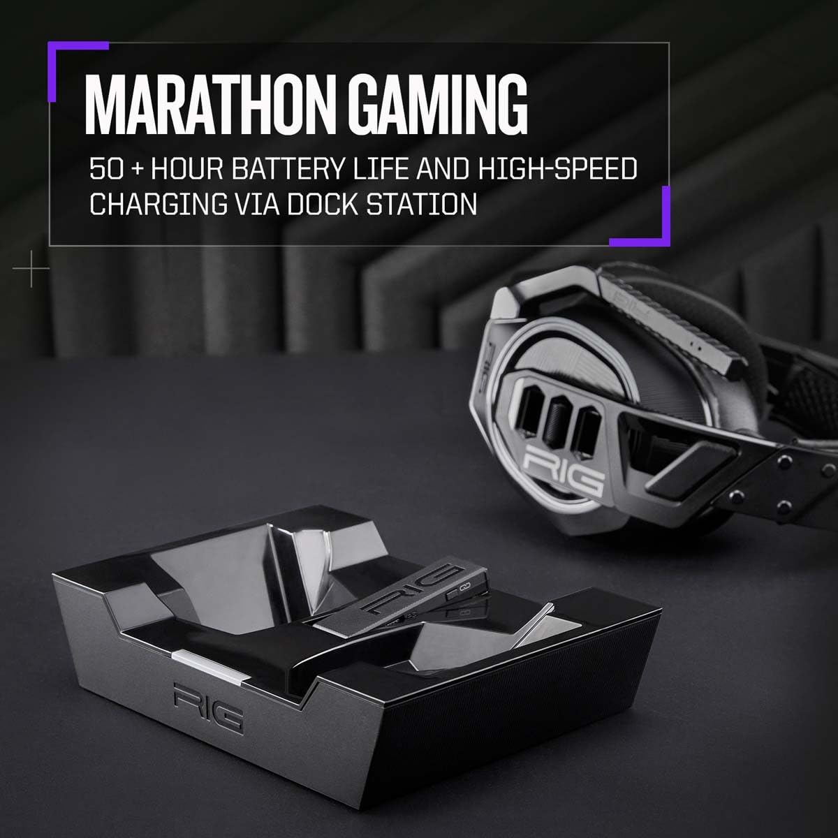 Auriculares Gaming y su estación base Bluetooth, conexión de 2,4 GHz autonomía 60 horas oficial PlayStation 5 compatible con PC RIG900