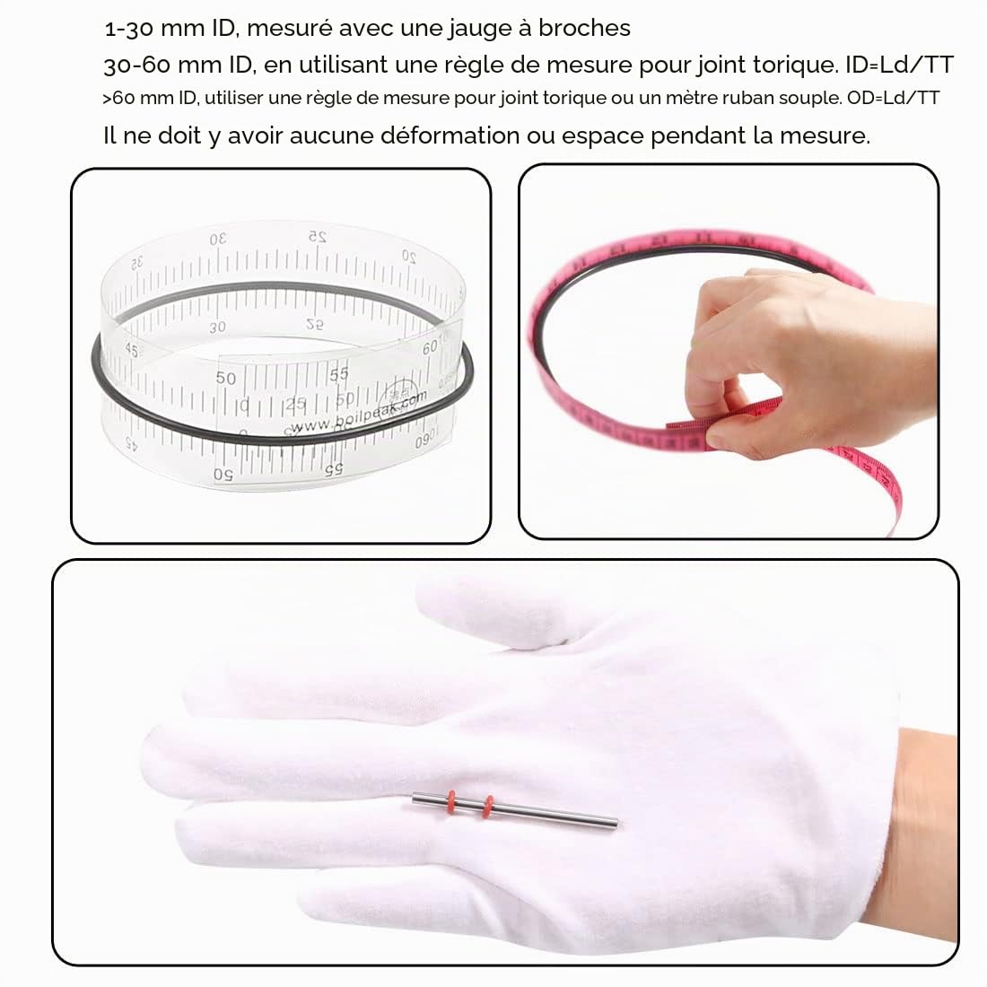 sourcing map Joint Torique 55mm OD 45mm ID 5mm Largeur Métrique Nitrile Caoutchouc Joint Étanchéité Paquet de 10