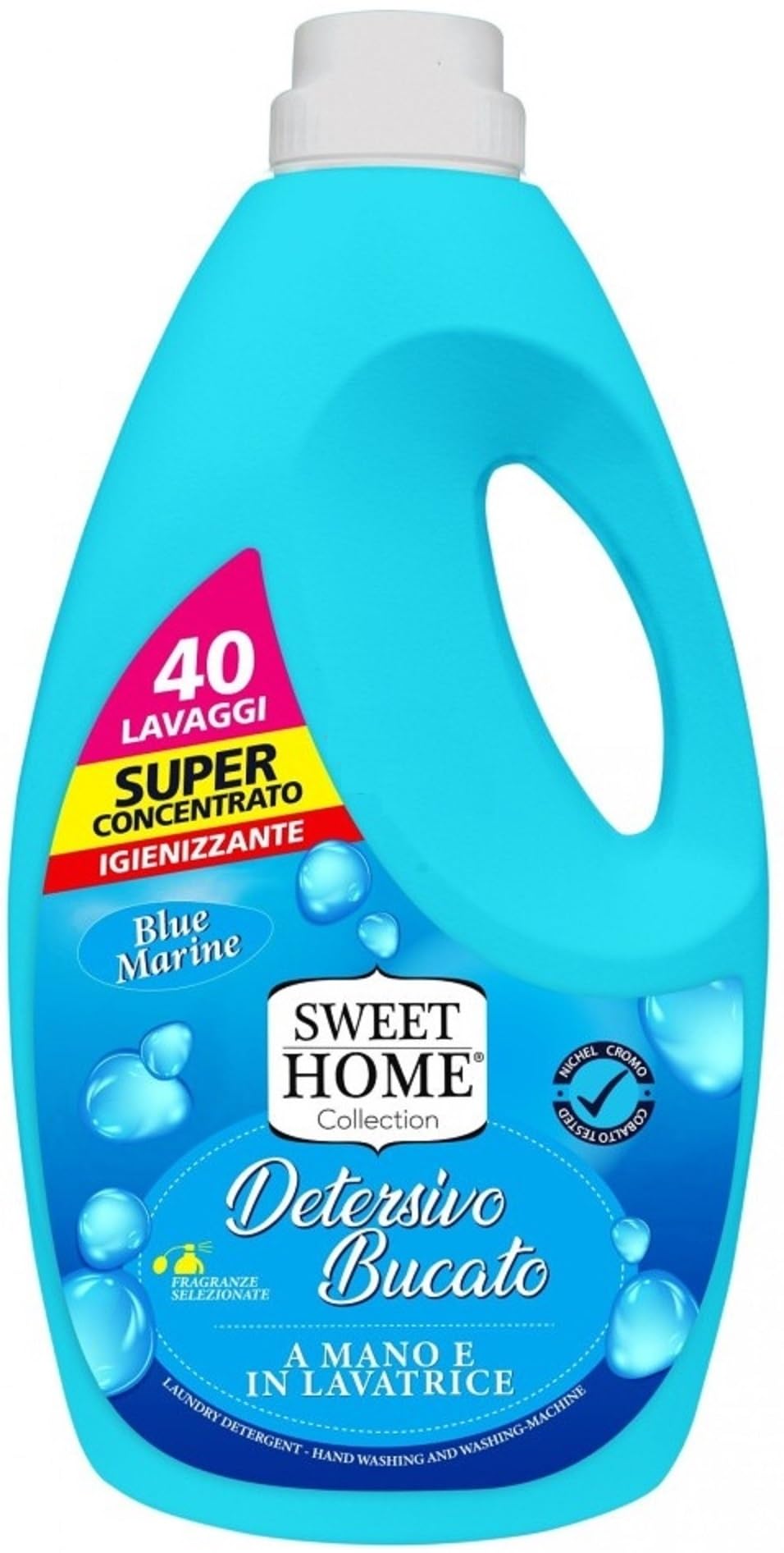 Sweet Home Detersivo Liquido per Bucato Blue Marine - Detersivo liquido 40 lavaggi - 2000 ml + portachiavi Beni Culinari