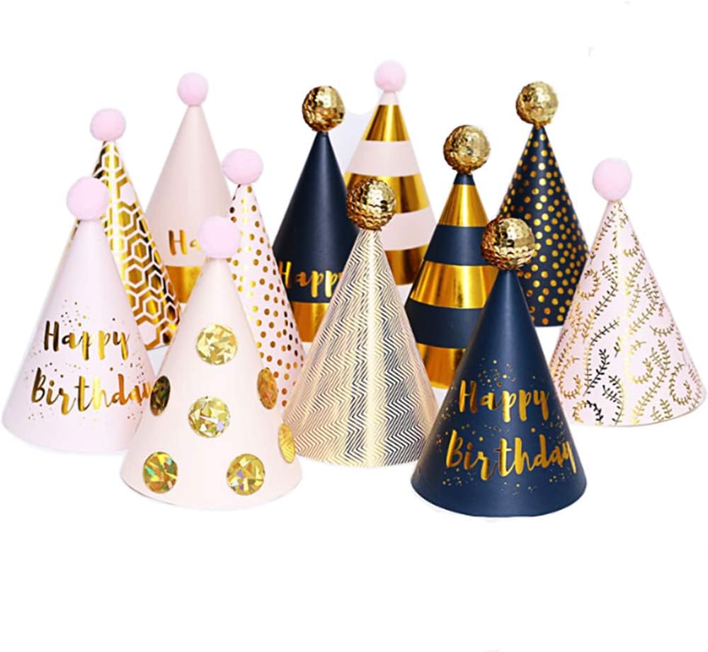 NICO SEE WONDER Birthday Cone Hats Fun Paper Hats Art Craft Caps Party Supplies