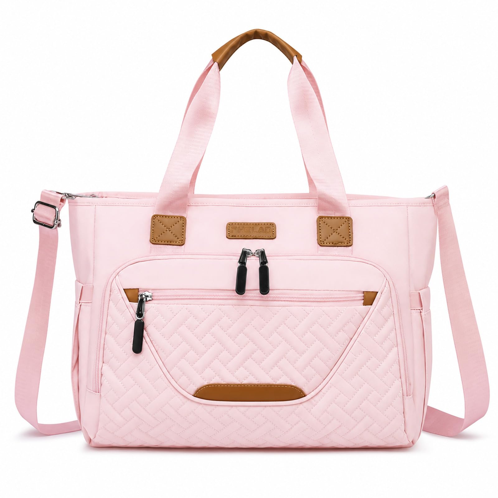 fhelad Diaper Bag Tote Bag, Large Tote Diaper Bag with 16 Inch Laptop Compartment, Crossbody Toddler Diaper Bag for Mom-picture-46