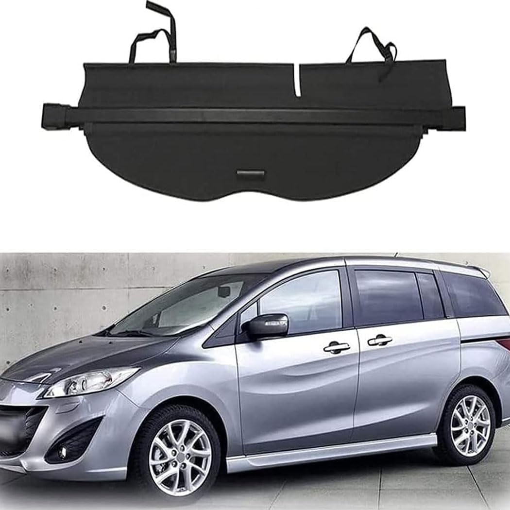 GTDYATGC Boot Cover for Mazda 5 M5 2007-2017 – Retractable Cargo Shade, Waterproof Parcel Shelf, Privacy Guard, No-Drill
