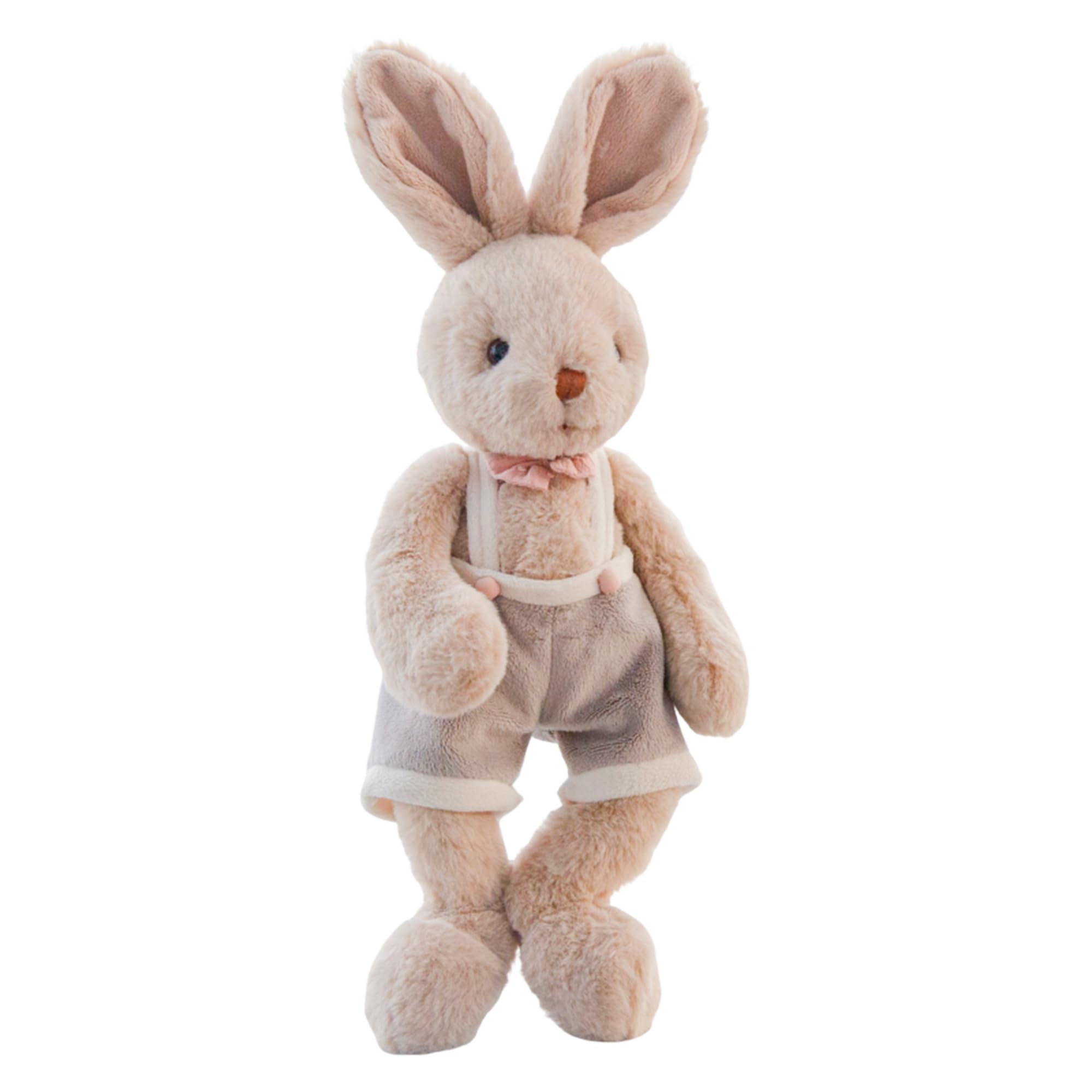 GABRIEL Bunny Plush Toy, 30cm Soft Stuffed Rabbit Wear Overalls
