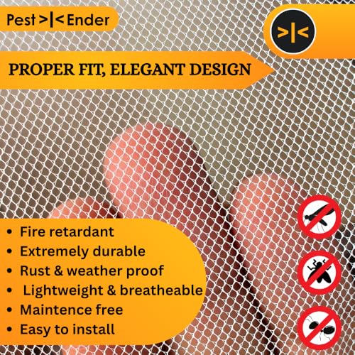 Image of PestEnder Premium Polyester Window Net for Mosquito & Insect Protection | DIY Fastener-Based, Washable & Reusable (3 x 4 Feet)