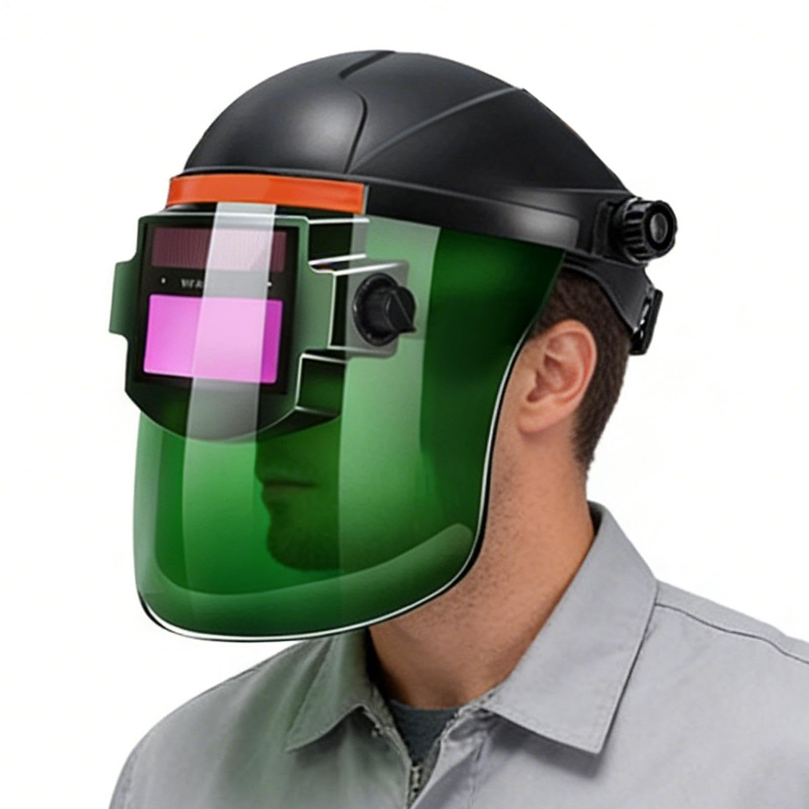 Casque de soudeur auto-obscurcissant pour fabrication de métaux