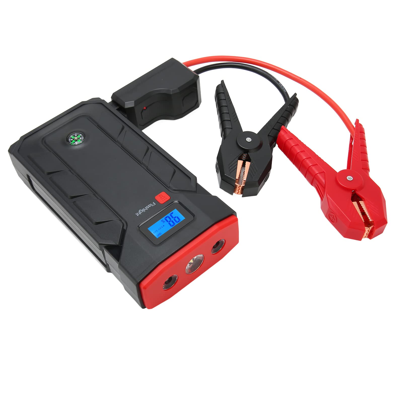 Avviatore di Emergenza per Auto Portatile, Funzione POS Avviatore di Emergenza per Auto con più Porte di Picco 2000A 100‑240 V per Motori Fino a 6,0 L per Auto (Spina UE)