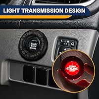 Vista 7 de Cubierta para botón de arranque, cubierta del botón de arranque del automóvil, cubierta del interruptor de llave de encendido del automóvil