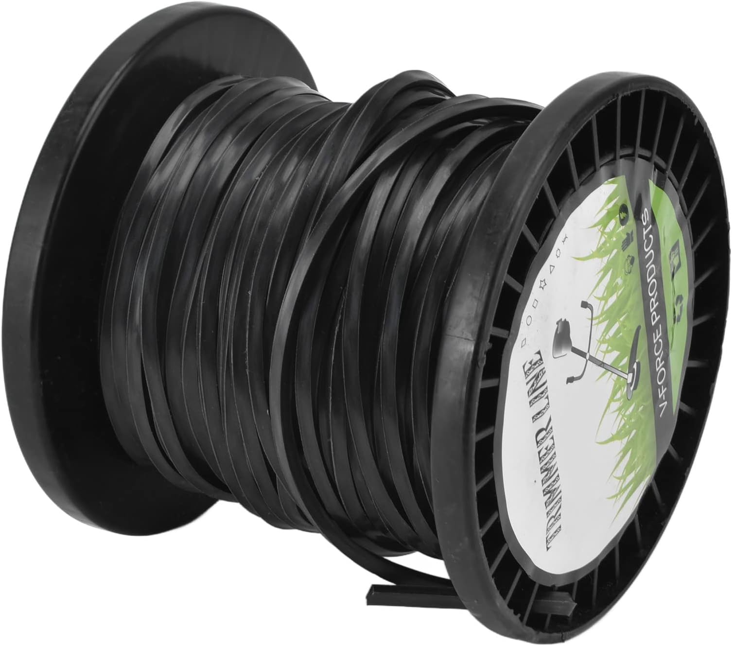 3.3mm Quadrate Black String Trimmer Line, High Cutting Efficiency, Low Noise Line, Craftsmanship and Accuracy for Most Lawn Mowers, Trimmers, Etc. with Nylon Material (30m)