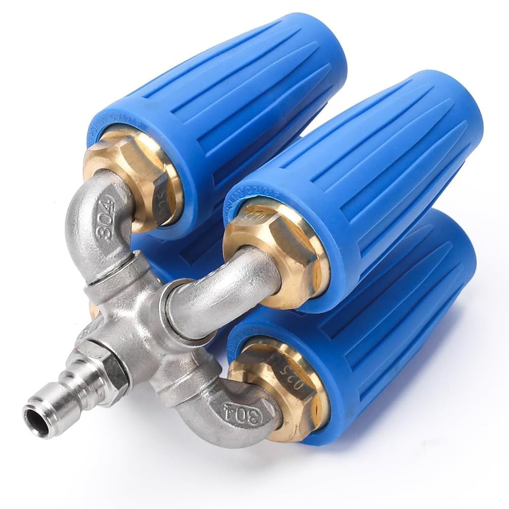Vjsujehgy 4-in-1 Turbo Nozzle Pressure Washer, 360° Rotating Turbo Nozzle with 1/4inch Quick Connector, 2.5 Orifice,4000 PSI Ma