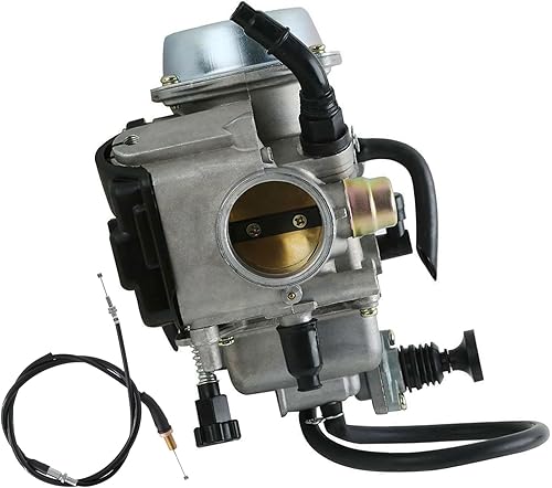 Para Honda Rancher 350 TRX350TE TRX350TM TRX350FM 2000-2006 ATV Carburador Carb, con cable del acelerador y bujía y filtro de combustible