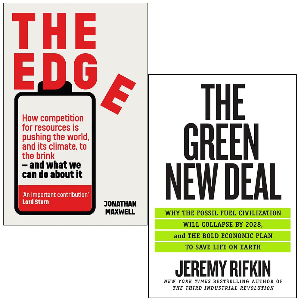 The Edge By Jonathan Maxwell & The Green New Deal By Jeremy Rifkin 2 Books Collection Set