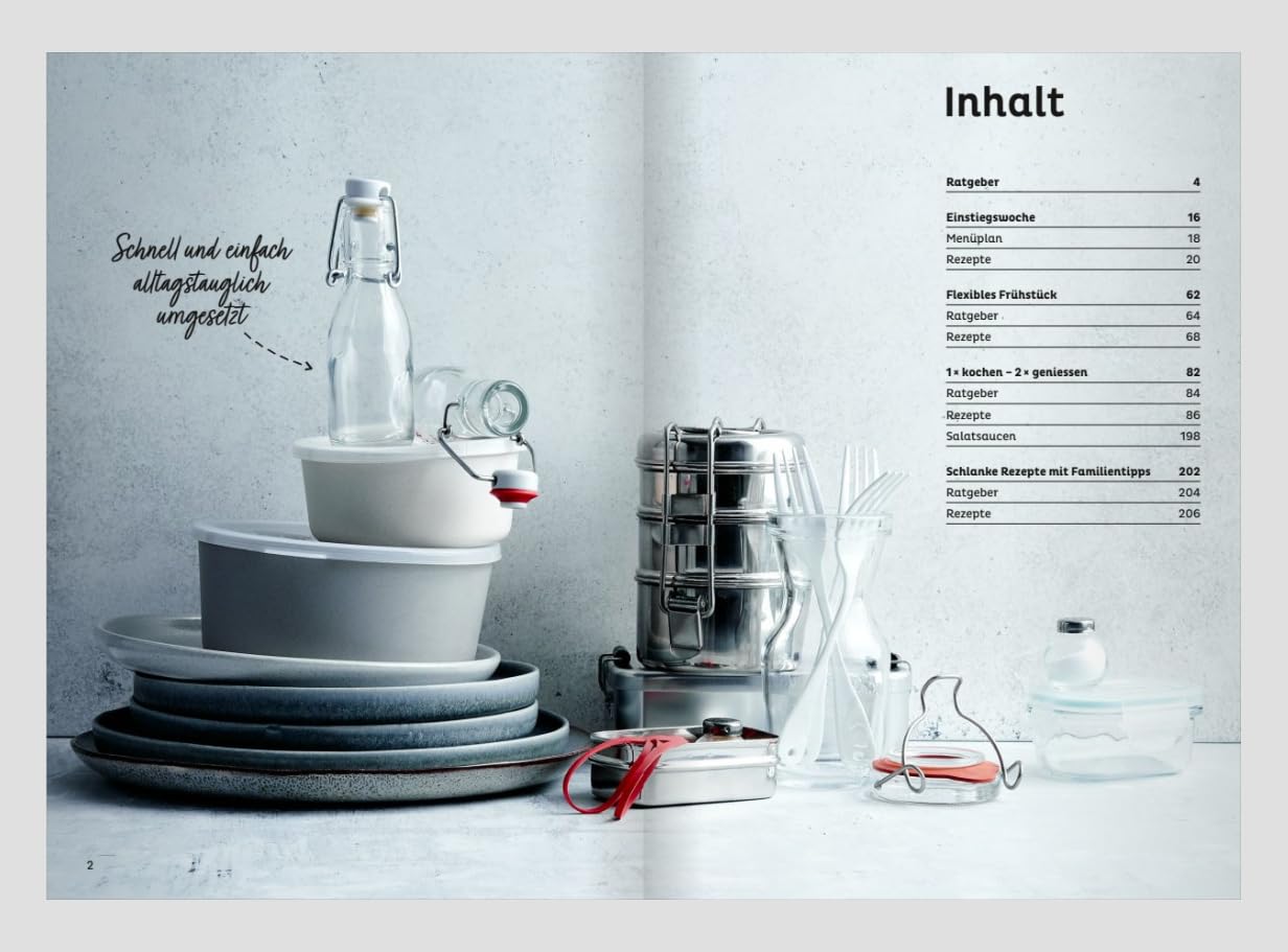 Betty Bossi Gesund & Schlank Kochbuch, Spiralbindung, 120 Rezepte, 288 Seiten, 21 x 14,8 cm, Schnell & Einfach Abnehmen mit Familienrezepten
