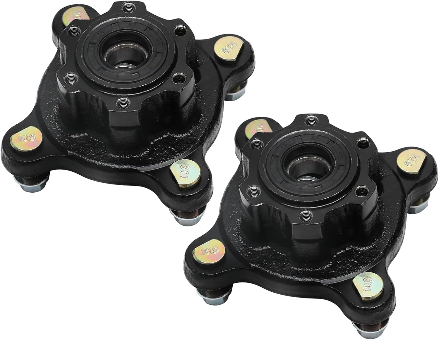 A Pair 4 Lug Front Wheel Rim Hubs 17mm Bearing for Go Kart ATV UTV Quad Buggy Moped Dune Drift Trike 4 Wheeler Tricycle Offroad Motorcycle Mobility Taotao Polaris 110cc 125cc 150cc 200cc 250cc