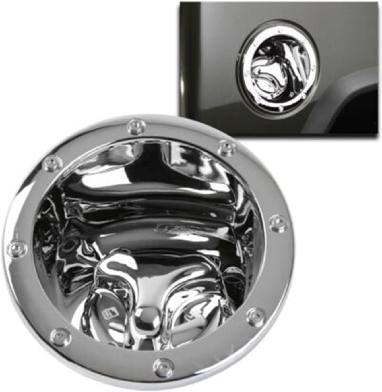 Car Gas Tank Cover Fuel Door Bezel Cap Moulding Trim For Hummer H2 2003-2009