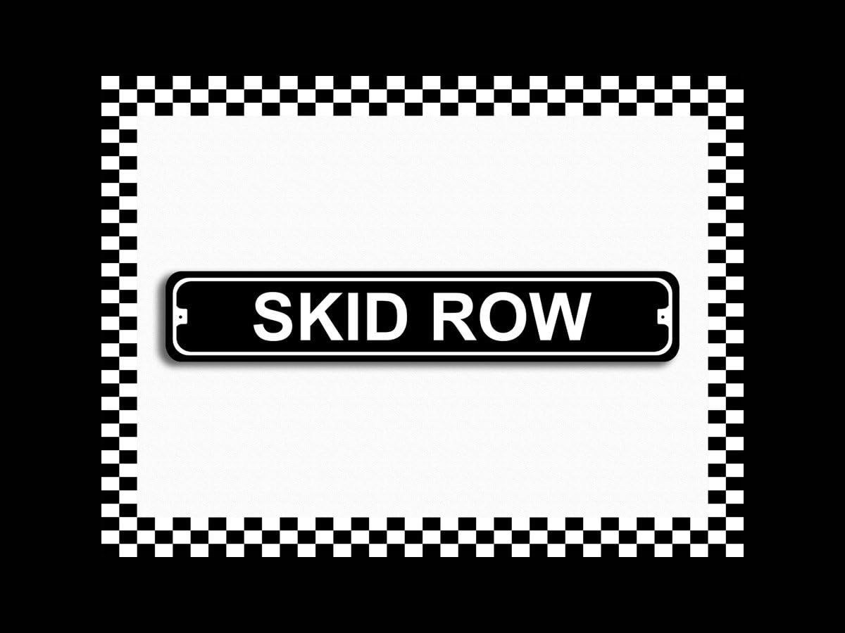 Skid Row Novelty Metal Street Sign 3x18