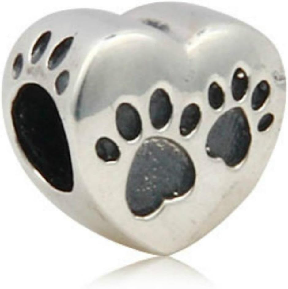 Puppy Dog Paw Animal Foot Print Charm Fit European Brand Sterling Silver Bead Jewelry