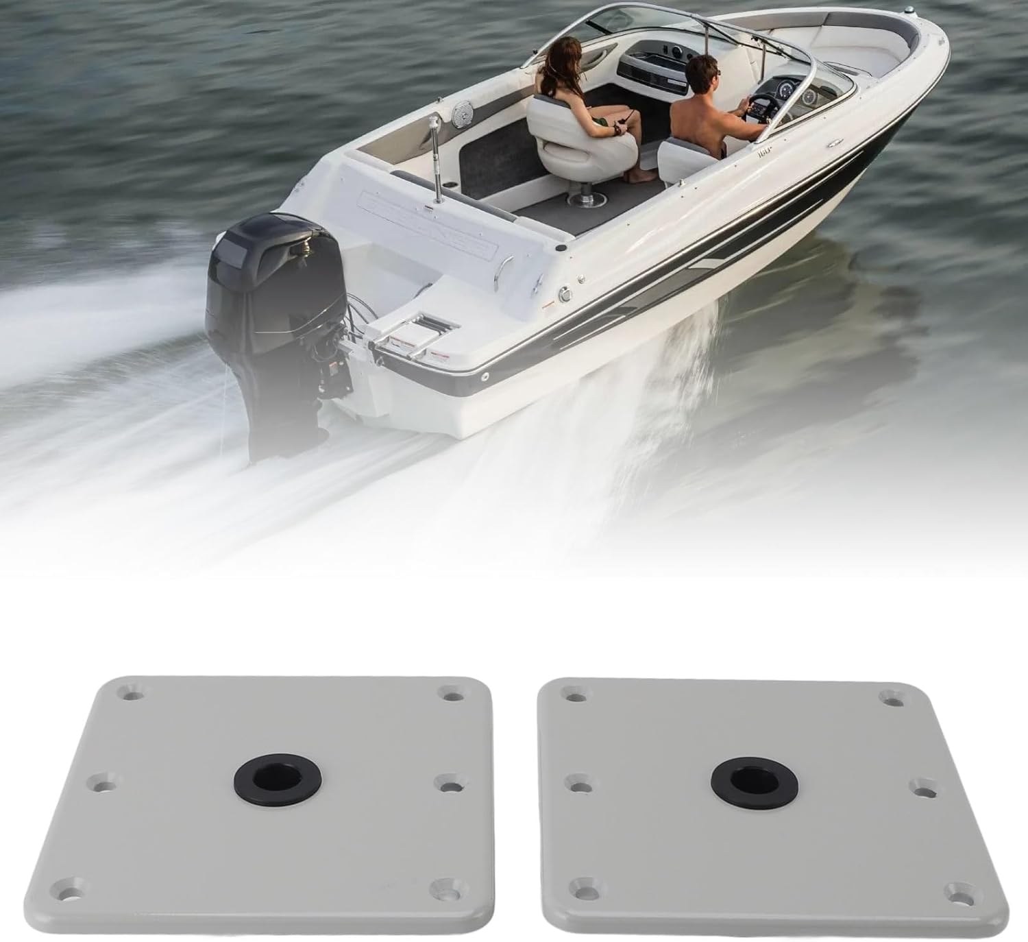 FTVOGUE 2PCS Boat Seat Bases Heavy Duty Boat Seat Pedestals Set for Boat Seat Post and Boat Seat Mount to Install Boat Seats