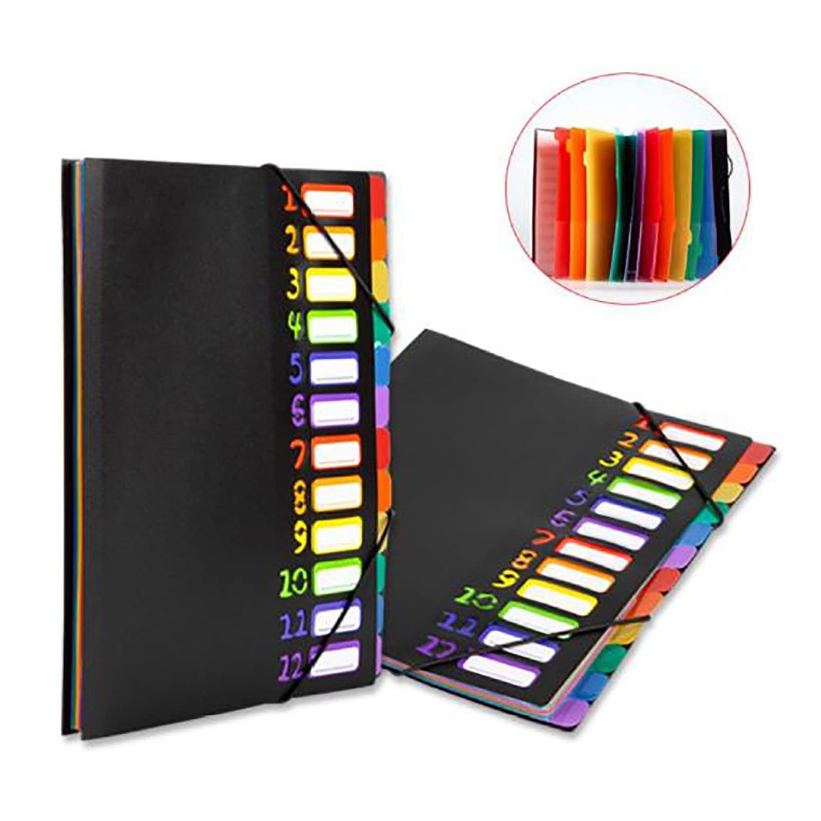 Extensible Pochettes pour Documents Sac de classement A4 Ensemble fichiers reliure à feuilles mobiles épaissies