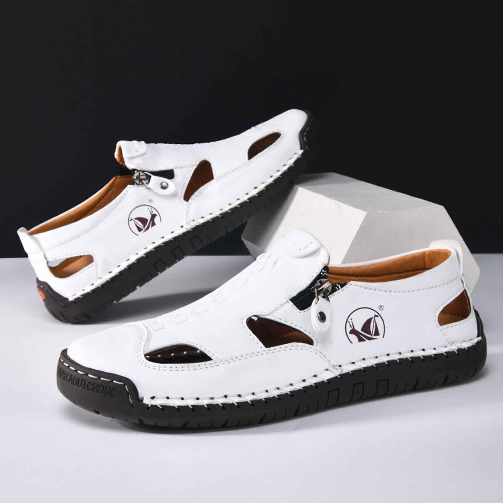 Chaussure Homme Ete Sandale Homme Sandales Confortable Plage Marche Chaussures Pieds Larges Hommes Cuir Été 48 Piscine Pied Large Flexible Barefoot Sandals Randonnée 45 Blanches Plastique D De Corde