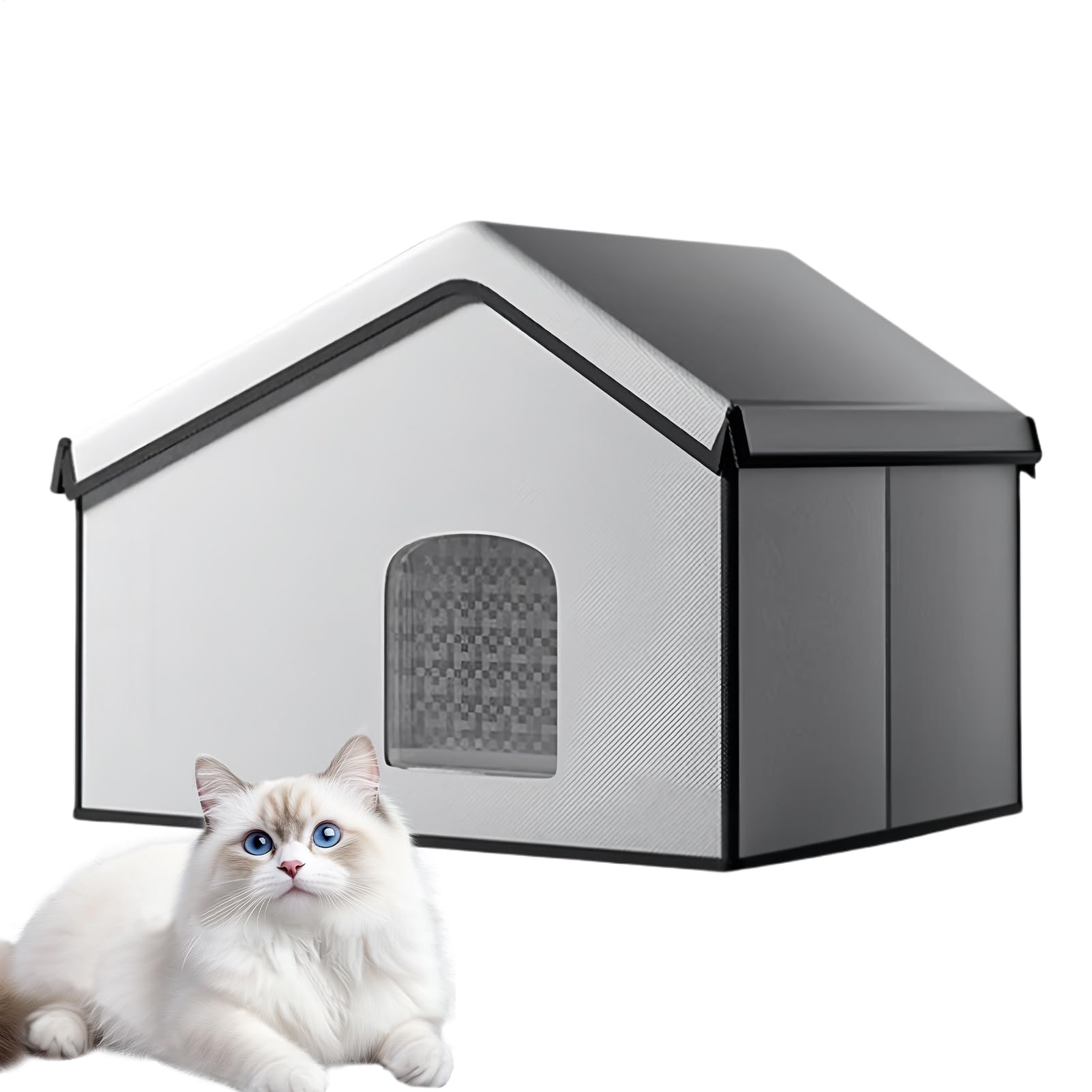 Maison de chat isolée extérieure contre la chaleur pour balcon et terrasse