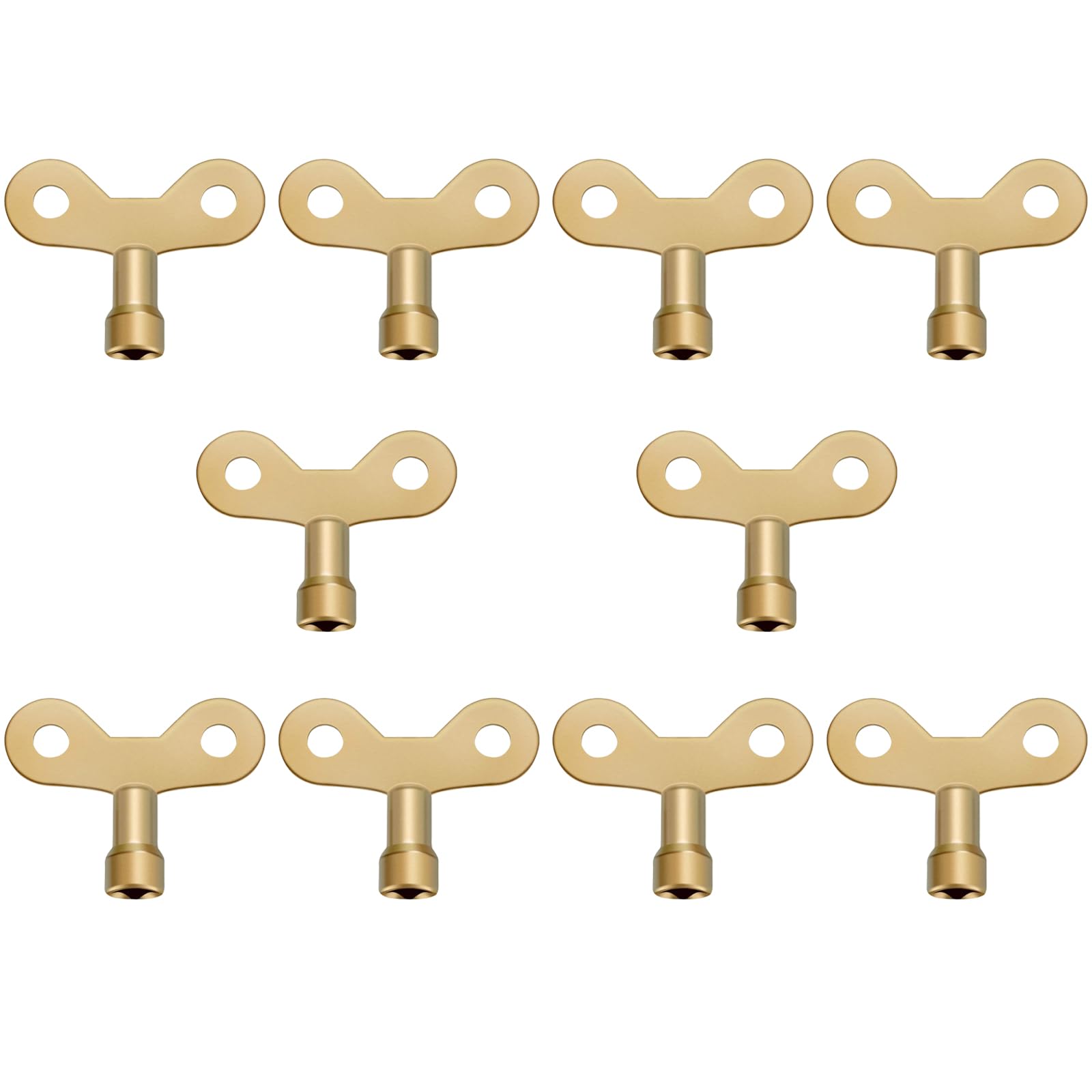 10 Pcs Radiator Key, Radiator Key Bleed Key UK, Golden Faucet Key Radiator Bleed Key, Radiator/Radiator Valve/Electric Meter Box/Meter Cupboard/Gas Box/Faucet Key