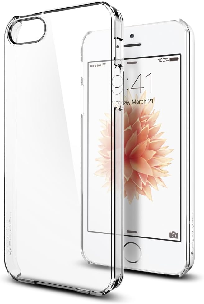 Spigen Thin Fit Designed for Apple iPhone SE Case (2016) - Crystal Clear