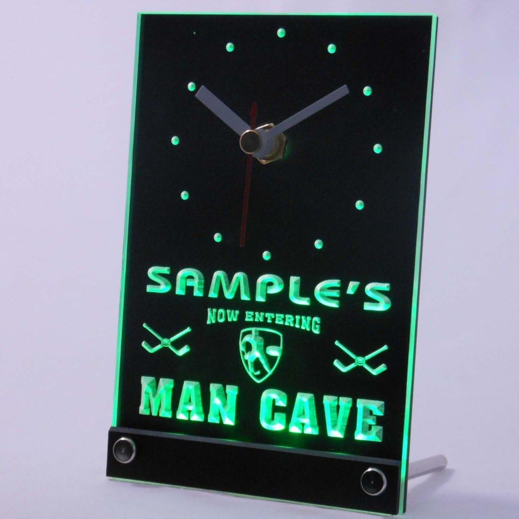ADVPRO tncqe-tm Personalized Custom Man Cave Hockey Bar Beer Neon Led Table Clock