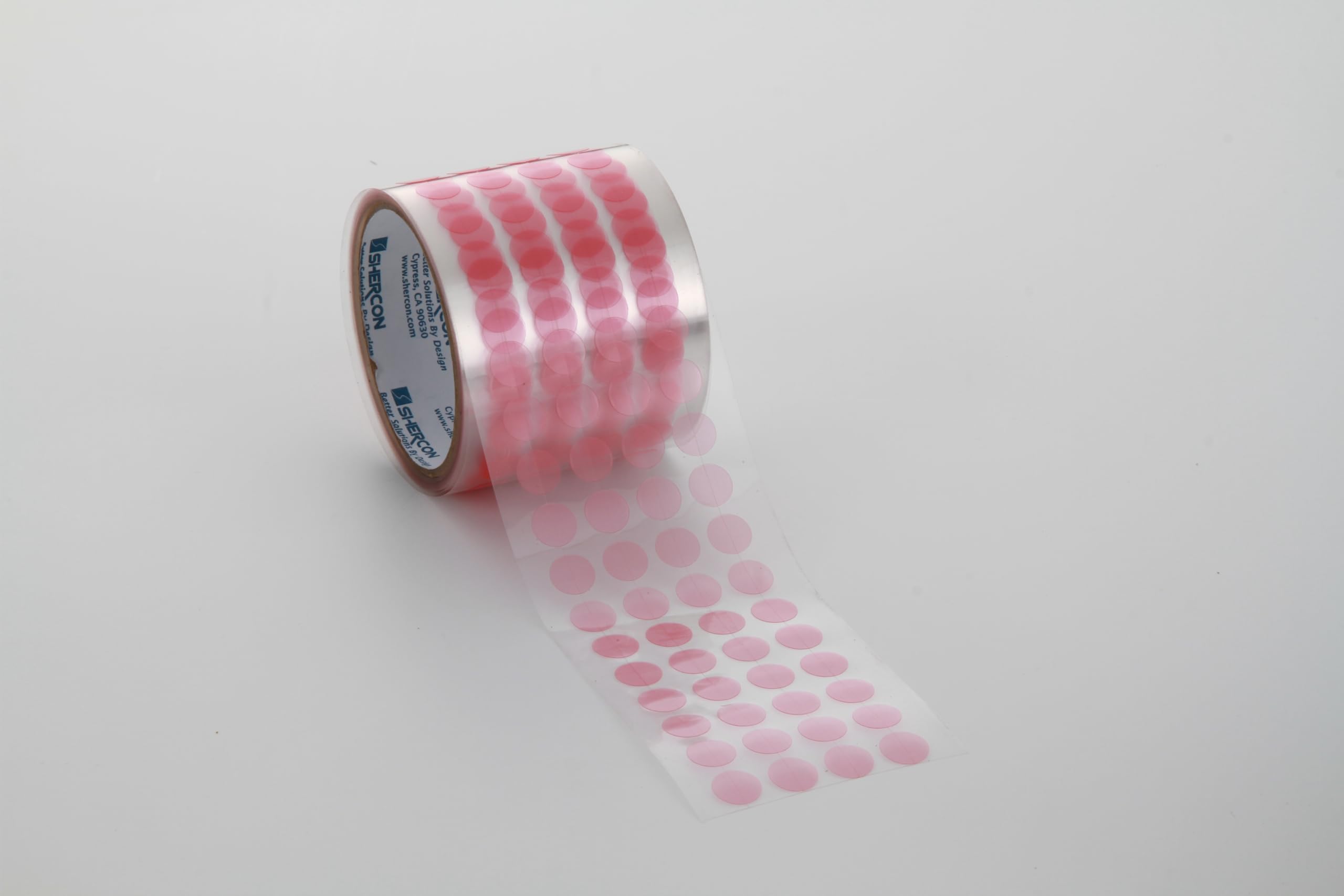 Caplugs PR00125 - PR-SH Series - Powder Peel Red Discs, Polyester Film Tape, Disc Diameter 0.125