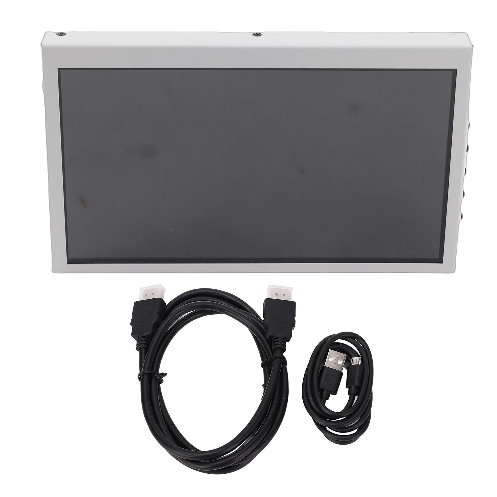 Gedourain 7-calowy Przenośny Ekran Dotykowy z Interfejsem Multimedialnym HD do Komputera PC, Telewizora, Laptopa do Domowego Biura, Srebrny