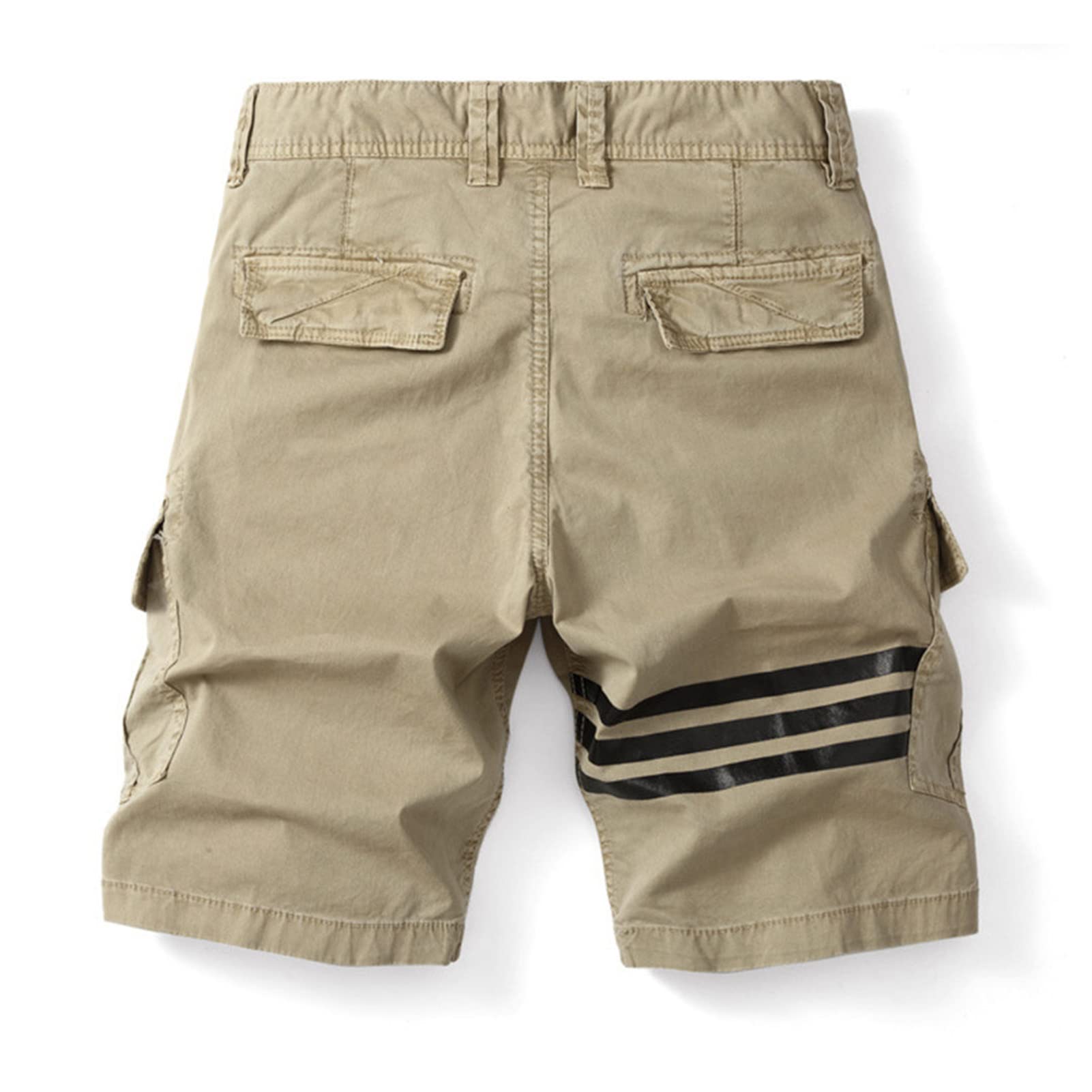 Men's Casual Cargo Shorts Lightweight Relaxed Fit Multi Pocket Shorts Loose Military Summer Outdoor Short Pants (Khaki,X-Large)