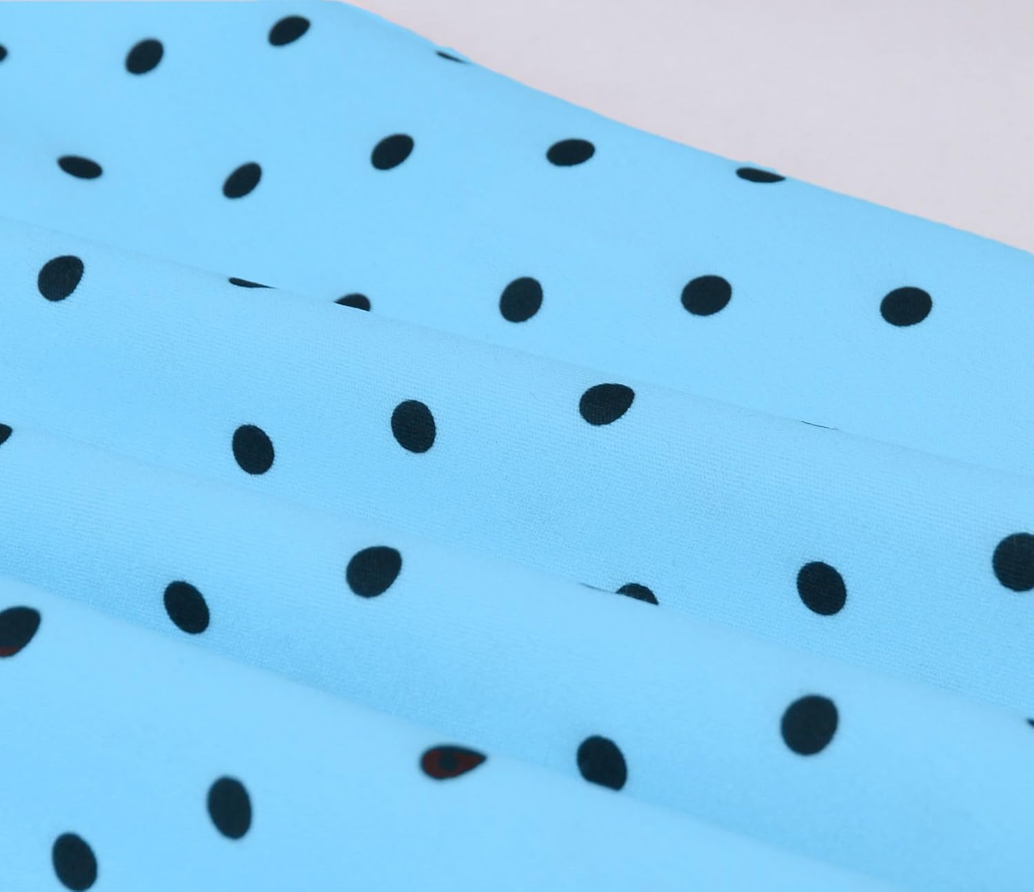 Wellwits Women’s Pleated Detail Button Down Polka Dots Vintage Tea Dress - Image 7