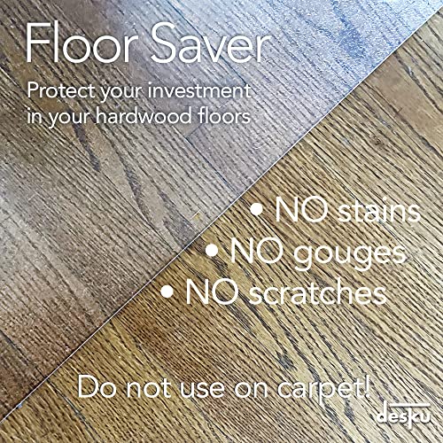 Image of Office Desk Chair Mat - PVC Mat for Hard Floor Protection, Clear, 30 Inches x 48 Inches, Made in The USA, Home Office Supplies, Made in The USA