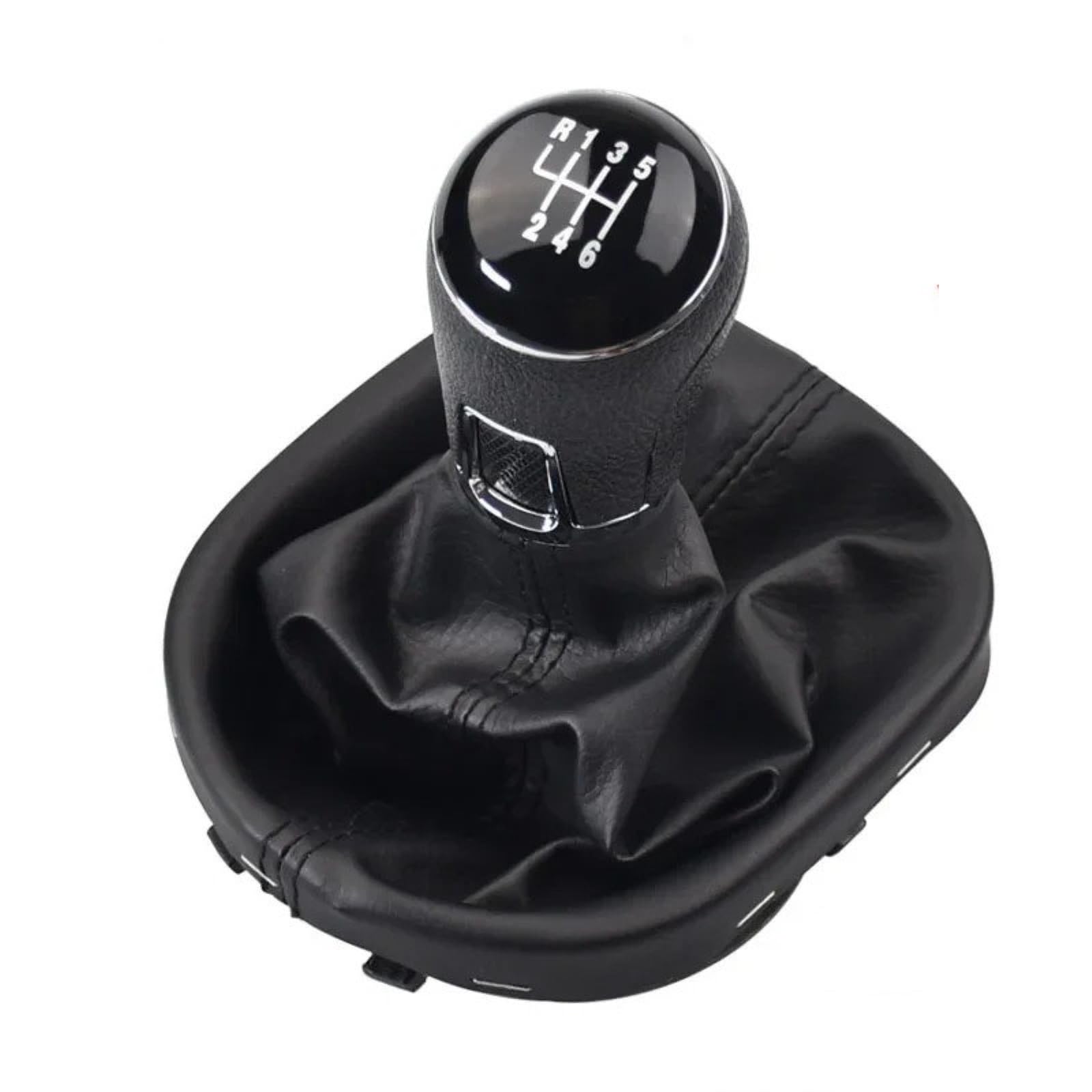 Xexjhqq 6 Speed Gear Stick Knob For Caddy For Mk2 2004-2009 5/ Gear Shift Knob Gearstick Gaiter Boot(6 Speed)
