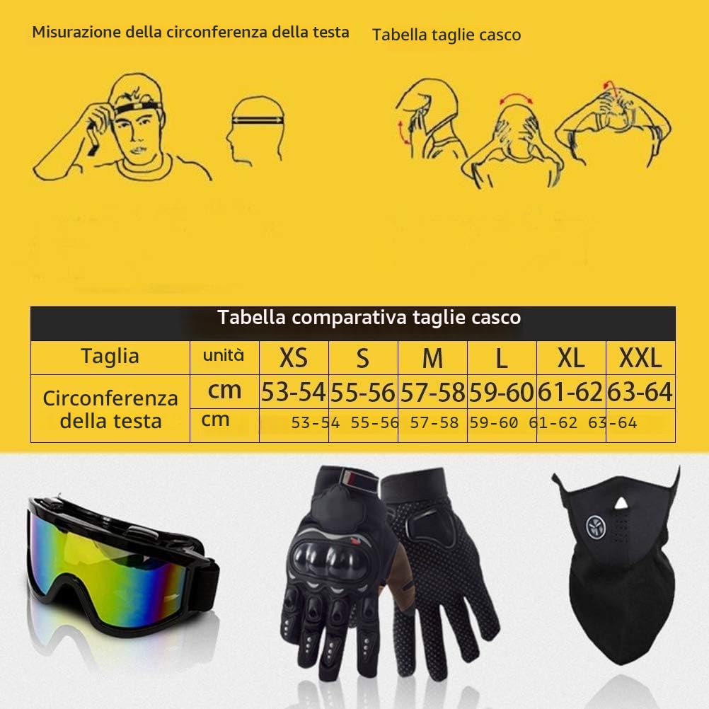 Casco professionale da motocross, per bambini, adulti, motocross, dirt, fuoristrada, casco da moto con occhiali protettivi, guanti copertura facciale