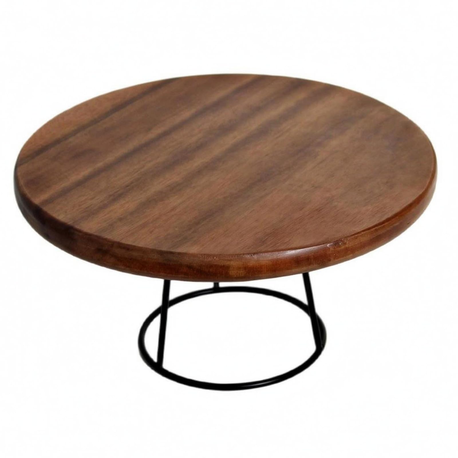 Tabla para Servir Pizza Tabla Bandeja Pedestal Soporte Madera de con Pie Metálico Que la Presentación Estable para Pizza Dulces y Adecuada para , 12 Pulgadas , style to 2
