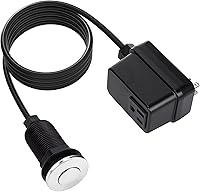 Vista 7 de CLEESINK - Interruptor para triturador de basura, kit inalámbrico de encendido/apagado para eliminador de desechos de alimentos, oro cepillado