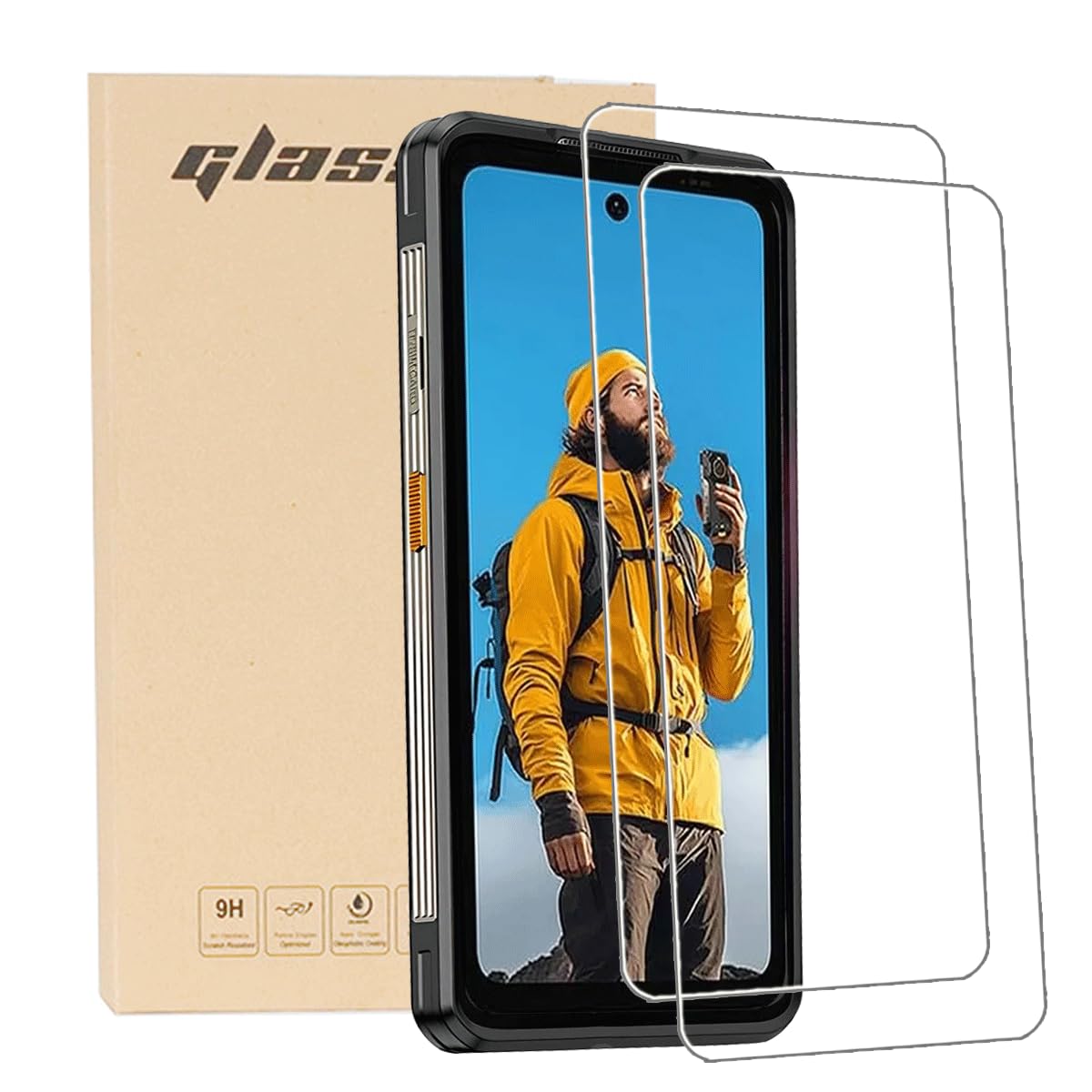 Screen Protector for Ulefone Armor 26 Ultra 5G, Pack of 2 HD Tempered Glass, 0.33 mm Ultra Clear Screen Protector, 9H Hardness, Anti-Fingerprint, Anti-Scratch, High Sensitivity, Tempered