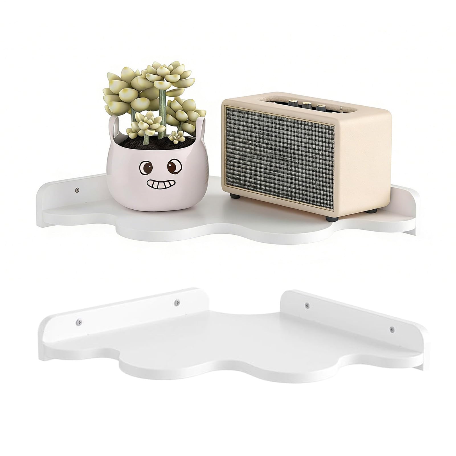 Étagère de rangement flottante robuste avec fixation murale invisible d'angle