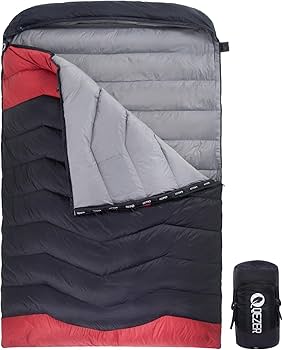 Amazon.co.jp: QEZERダウンシュラフ 寝袋 二人用 快適温度5℃-12