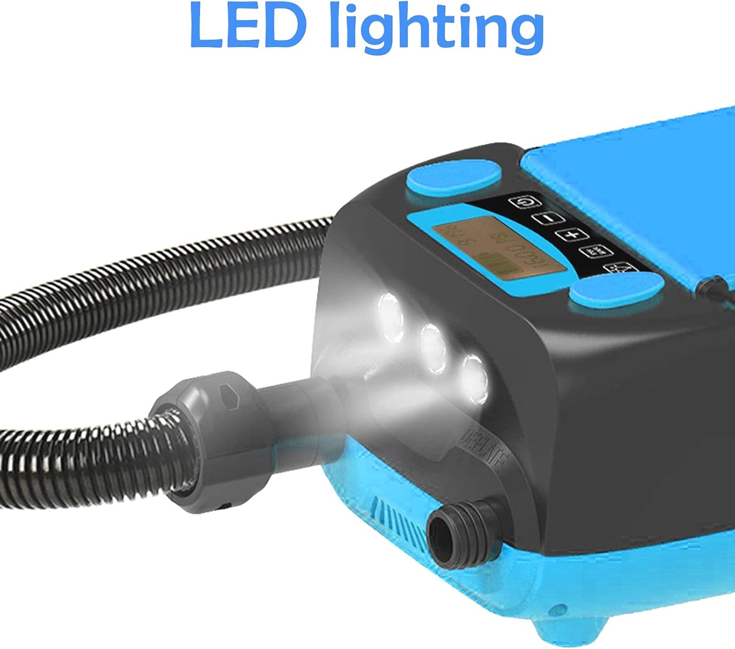 VACHAN Electric SUP Air Pump Compressor,16PSI SUP Pump,12V with Built-in 6000mAh Battery Stand Up Paddle Board Electric Pump for Boats, Stand Up Paddle Board(Blue) : Sports & Outdoors